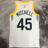 2023 Jazz MITCHELL #45 White NBA Jerseys