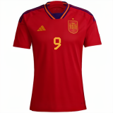 GAVI #9 Spain 1:1 Quality Home Red Fans Jersey 2022/23