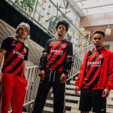 2023/24 Frankfurt Home Red Black Fans Soccer Jersey