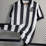 1958 Santos Black White Retro Soccer Jersey