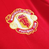 1983 M Utd Home Red Retro Long Sleeve Soccer Jersey