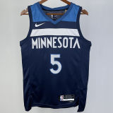 2023/24 Timberwolves EDWARDS #5 Sapphire Blue NBA Jerseys