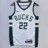2023/24 Bucks MIDDLETON #22 White NBA Jerseys