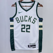 2023/24 Bucks MIDDLETON #22 White NBA Jerseys