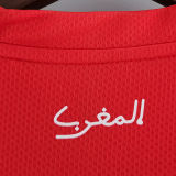 2022/23 Morocco Home Red Fans Soccer Jersey