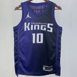2023/24 Kings SABONIS #10 Purple NBA Jerseys 热压