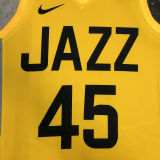 2023 Jazz MICHELL #45 Yellow NBA Jerseys