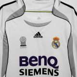 2006/07 RM White Home Long Sleeve Retro Jersey