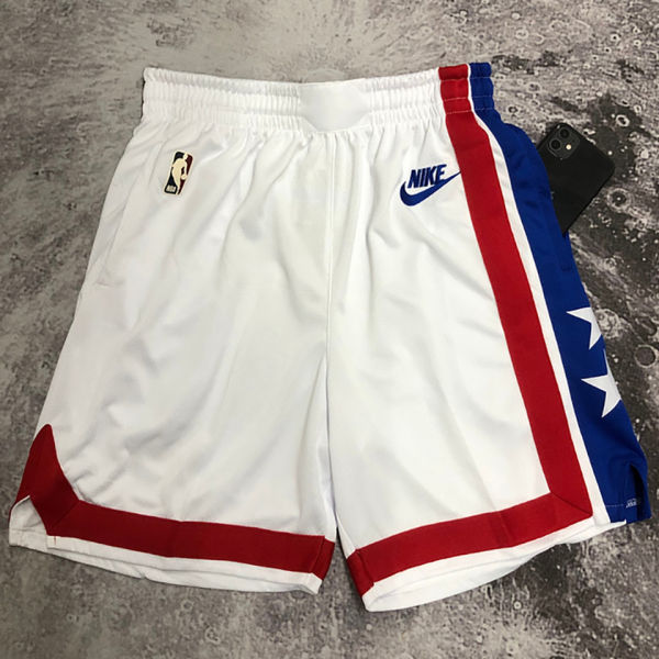 2023 Nets White Retro NBA Pants