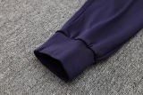 2024 PSG Dark Purple Hoody Zipper Jacket Tracksuit