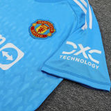 2023/24 M Utd Goalkeeper Blue Fans Soccer Jersey