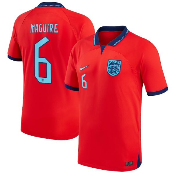 MAGUiRE #6 England 1:1 Away Red Fans Jersey 2022/23