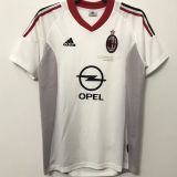 2002/03 AC Milan Away White Retro Soccer Jersey