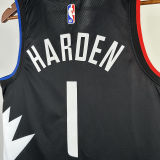 2023/24 Clippers HARDEN #1 Black NBA Jerseys