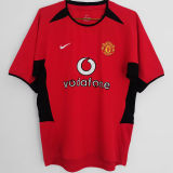 RONALDO #7 M Utd Home Retro Jersey 2002/04 (Have Patch 带CHAMPIONS 2002-2003 金 英超双臂章 FA Premier League Font 英超字体 )
