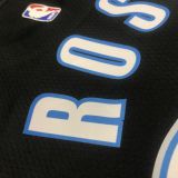 2018 Timberwolves ROSE # 25 Black Retro NBA Jerseys Hot Pressed