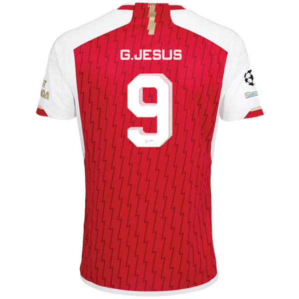 G.JESUS #9 ARS 1:1 Quality Home Fans Jersey 2023/24 (UCL Font)