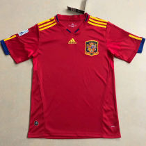 2010 Spain Home Red Retro Soccer Jersey