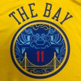 2018 Warriors THOMPSON #11 The Bay NBA Jerseys Hot Pressed