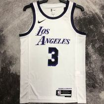2023 Lakers DAVIS #3 White City Edition NBA Jerseys