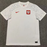 LEWANDOWSKI # 9 Poland Home White Fans Jersey 2022/23