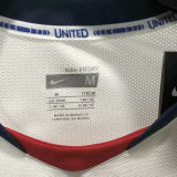 RONALDO #7 M Utd White Retro Long Sleeve Jersey 2008/09 (Have Patch 带 07/08 CHAMPIONS 金 英超双臂章 FA Premier League Font 英超字体 )