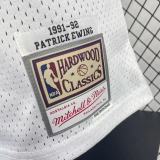 1991/92 NY Knicks EWING #33 White Retro NBA Jerseys 热压