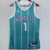 2023/24 Hornets BALL #1 Green NBA Jerseys