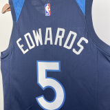 2023/24 Timberwolves EDWARDS #5 Sapphire Blue NBA Jerseys