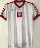 1982 Poland Home White Retro Soccer Jersey