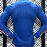2024 Italy Home Blue Player Version Long Sleeve Jersey