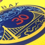 2018 Warriors CURRY #30 The Bay NBA Jerseys Hot Pressed