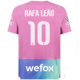 Rafa Leão #10 AC Milan Third Fans Soccer Jersey (UCL Font 欧冠字体 ) 2023/24