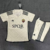 2023/24 Roma Away Kids Soccer Jersey 要胸前广告