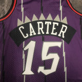 1998/99 Toronto Raptors CARTER #15 Purple Retro NBA Jerseys 热压