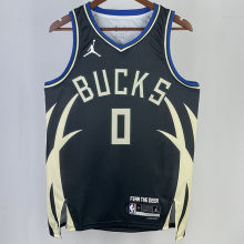 2023/24 Bucks LILLARD #0 Black NBA Jerseys