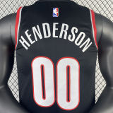 2023/24 Trail Blazerst HENDERSON #00 Black NBA Jerseys