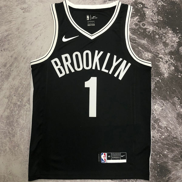 2023 Nets BRIDGES #1 Black NBA Jerseys