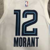 2023/24 Grizzlies MORANT #12 White NBA Jerseys