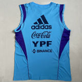 2024 Argentina Blue 3 Stars Vest Jersey 3星 背后有广告