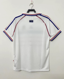 1998 France Away White Retro Soccer Jersey