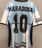 Maradona #10 Argentina Home Retro Soccer Jersey 2001有名有号 ★★