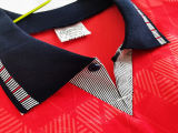 1990 England Away Red Retro Soccer Jersey
