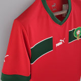 2022/23 Morocco Home Red Fans Soccer Jersey