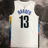 Nets HARDEN # 13 White City Edition NBA Jerseys