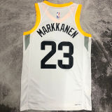 2023 Jazz MARKKANEN #23 White NBA Jerseys