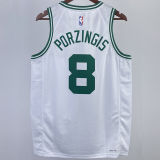 2023/24 Celtics PORAIGIS #8 White NBA Jerseys 热压