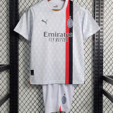 2023/24 AC Milan Away White Kids Soccer Jersey