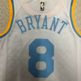 Lakers BRYANT #8 White Retro NBA Jerseys