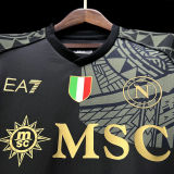 2023/24 Napoli Third Black Fans Jersey 带胸前金章